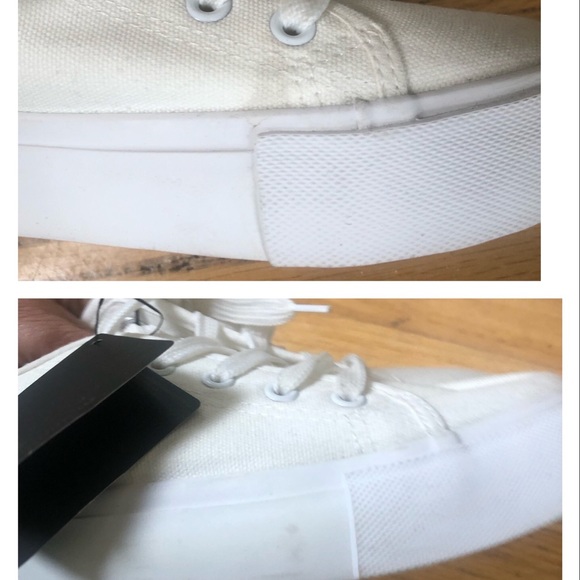 Forever 21 White Canvas Platform Sneakers - Picture 7 of 15